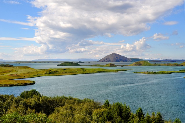 Lake Mývatn in summer